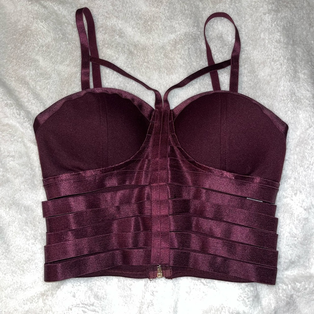 Burgundy crop top